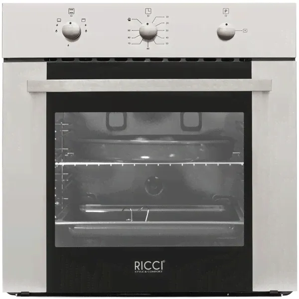 Встраиваемый газовый духовой шкаф Ricci RGO-640IX