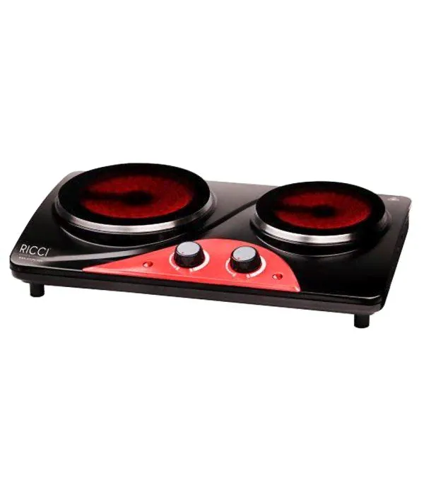 Плитка инфракрасная RICCI RIC-3206, 1200Вт, 2 конф., черный матовый-0