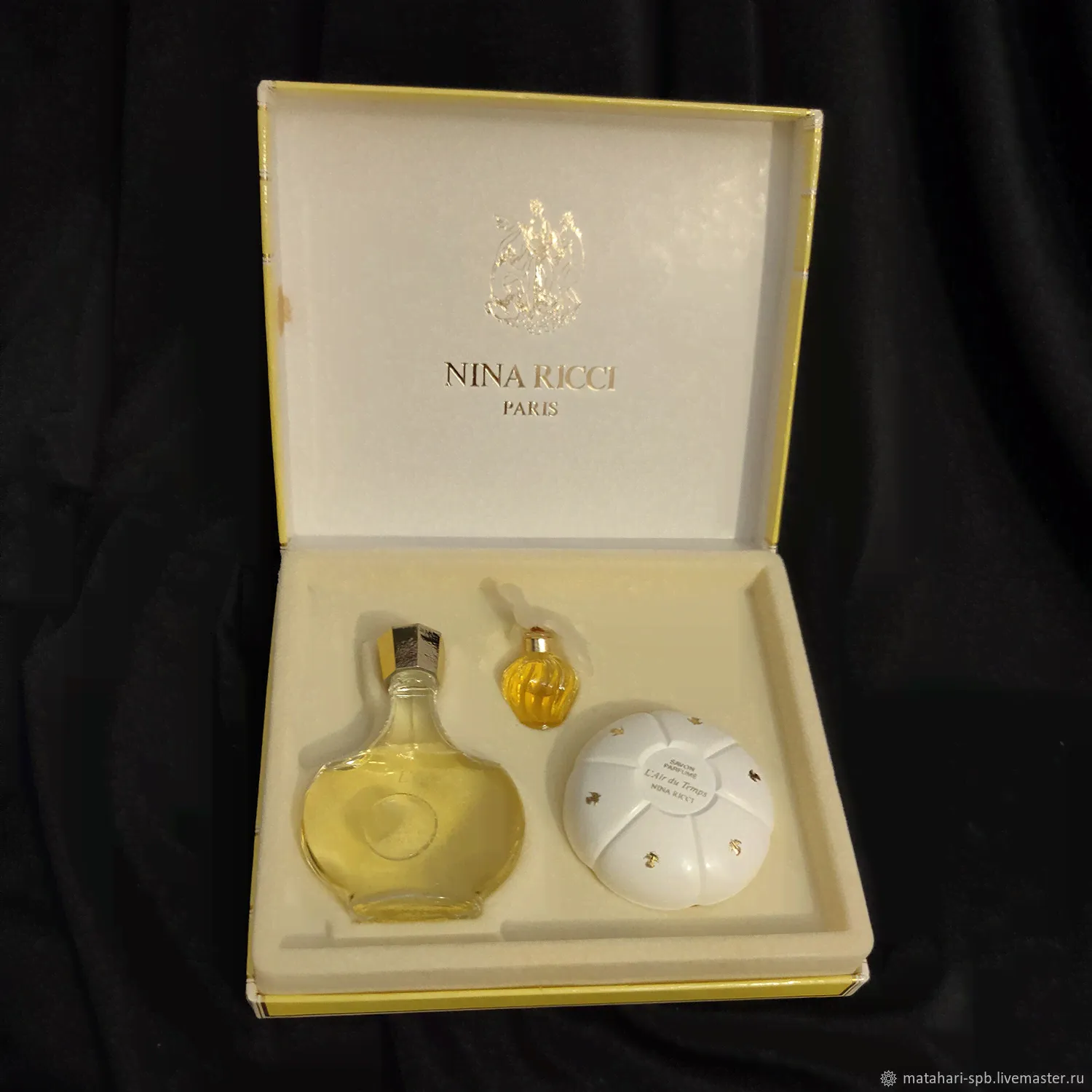 Винтаж: Парфюмерный набор от Nina Ricci!!! Флаконы Lalique-0