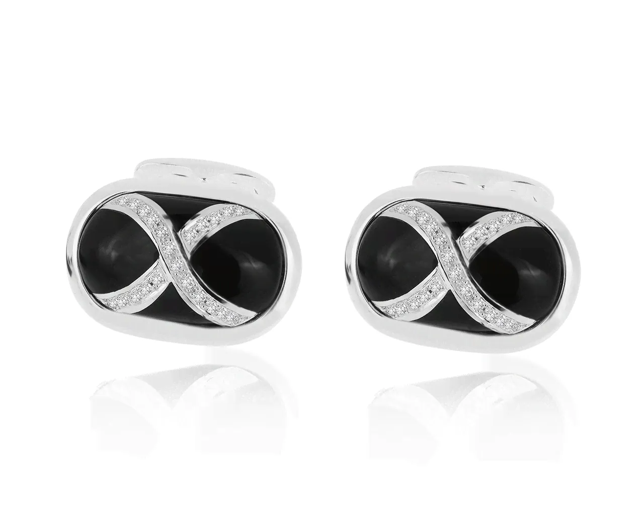 Оригинальные золотые запонки с бриллиантами 0.62ct Stefano Ricci-0