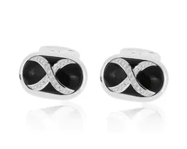 Оригинальные золотые запонки с бриллиантами 0.62ct Stefano Ricci