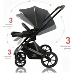 Коляска Sweet Baby 2в1 Ricci City Grey-3