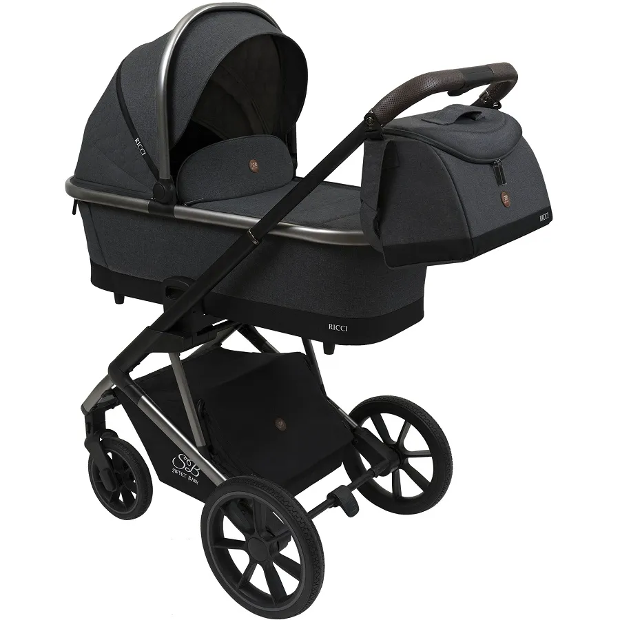 SWEET BABY Детская коляска 2 в 1 RICCI Steel Grey