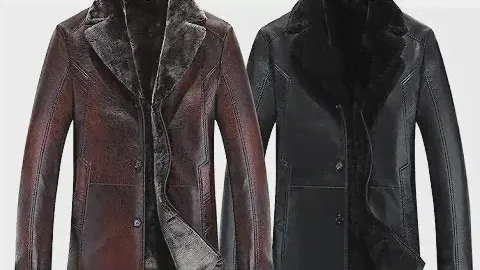 Одежда с AliExpress -  Теплая брендовая мужская кожаная куртка