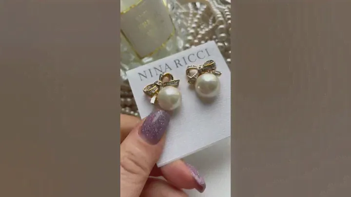 Серьги Нина Риччи глянцевые