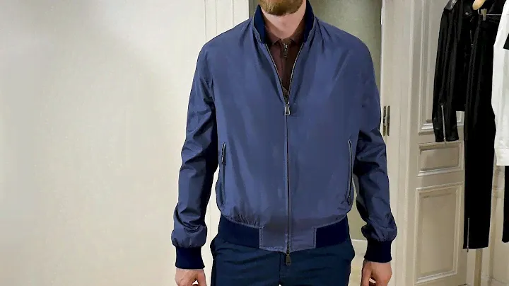 Мужской бомбер от Brioni, шелк, review: ID 164790